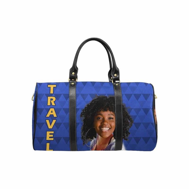 Custom Custom Face Fashion Blue Travel Bag - YesCustom