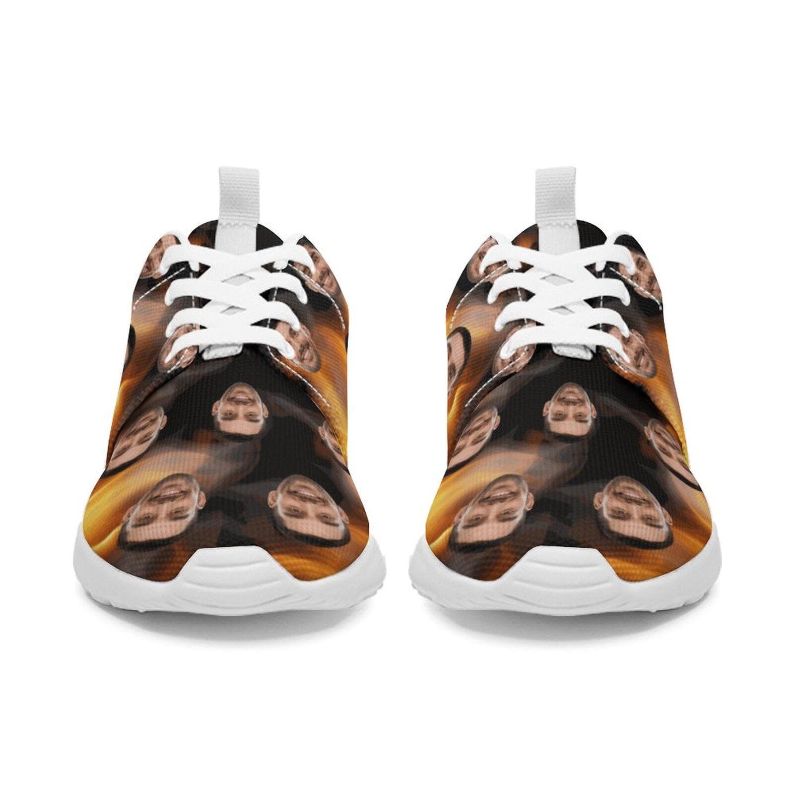 Custom Custom Face Fire Breathable Lightweight Sports Shoes Sneakers - YesCustom