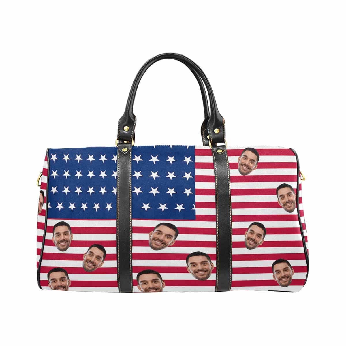 Custom Custom Face Flag Travel Bag - YesCustom