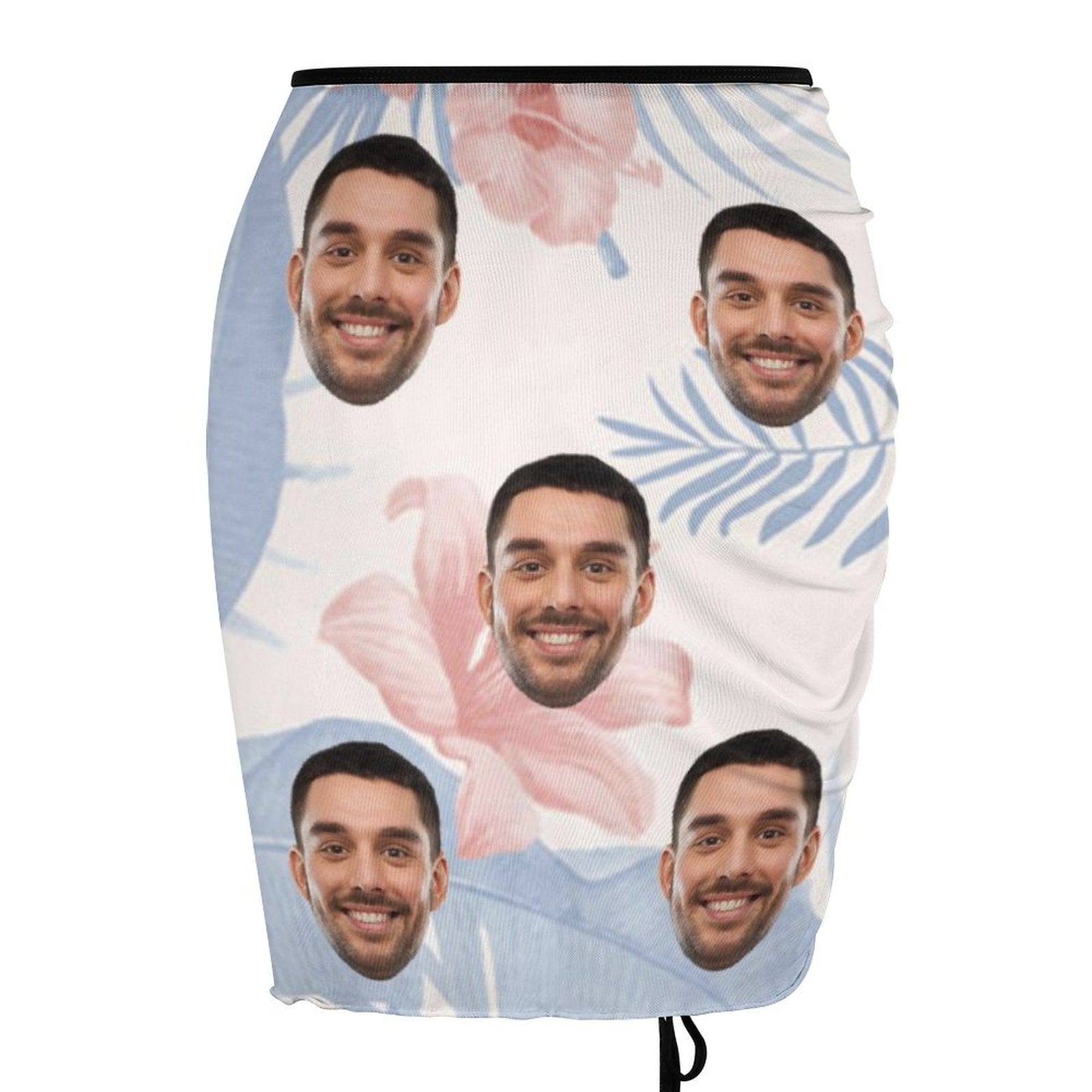 Custom Custom Face Flower Beach Skirt Women's Short Dress Swimsuit Bottom Personalized Women's Swim Dress Beach Outfit Short Skirt - YesCustom