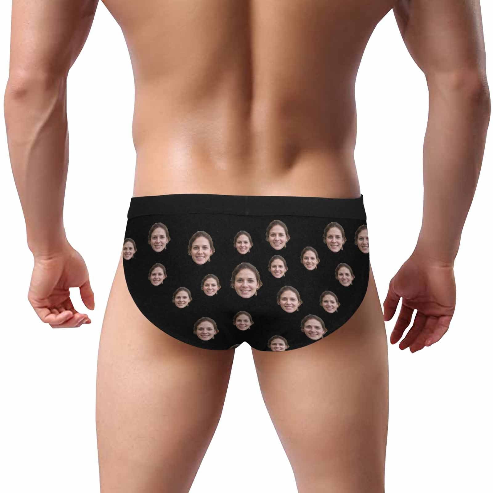 Custom Custom Face For Lover Men's Mid Rise Briefs Personalized Underwear With Photo or Image For Valentine's Day Gift - YesCustom