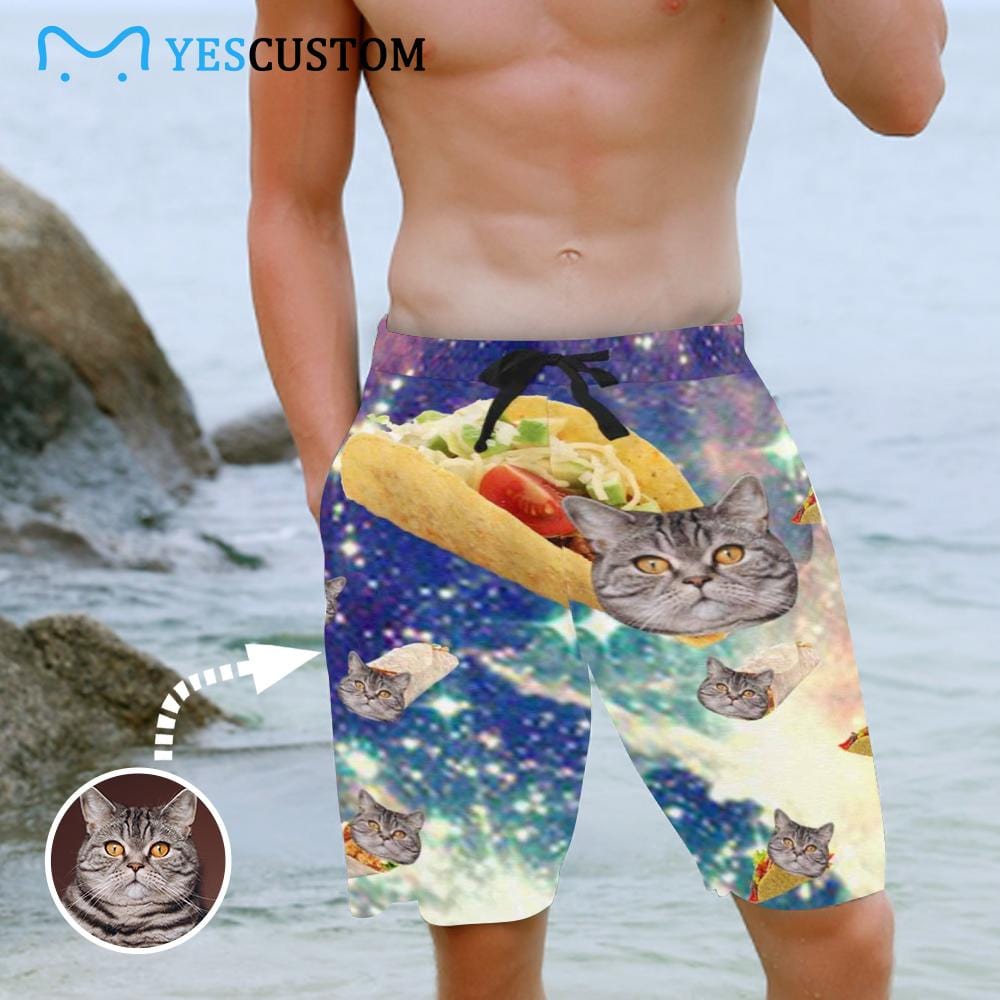 Custom Custom Face For My Pet Men's All Over Print Casual Shorts - YesCustom