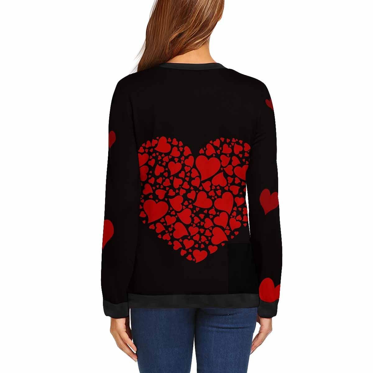 Custom Custom Face Forever Love Women's Casual Crewneck Sweatshirt Personalized Long Sleeve Loose Sweatshirt - YesCustom