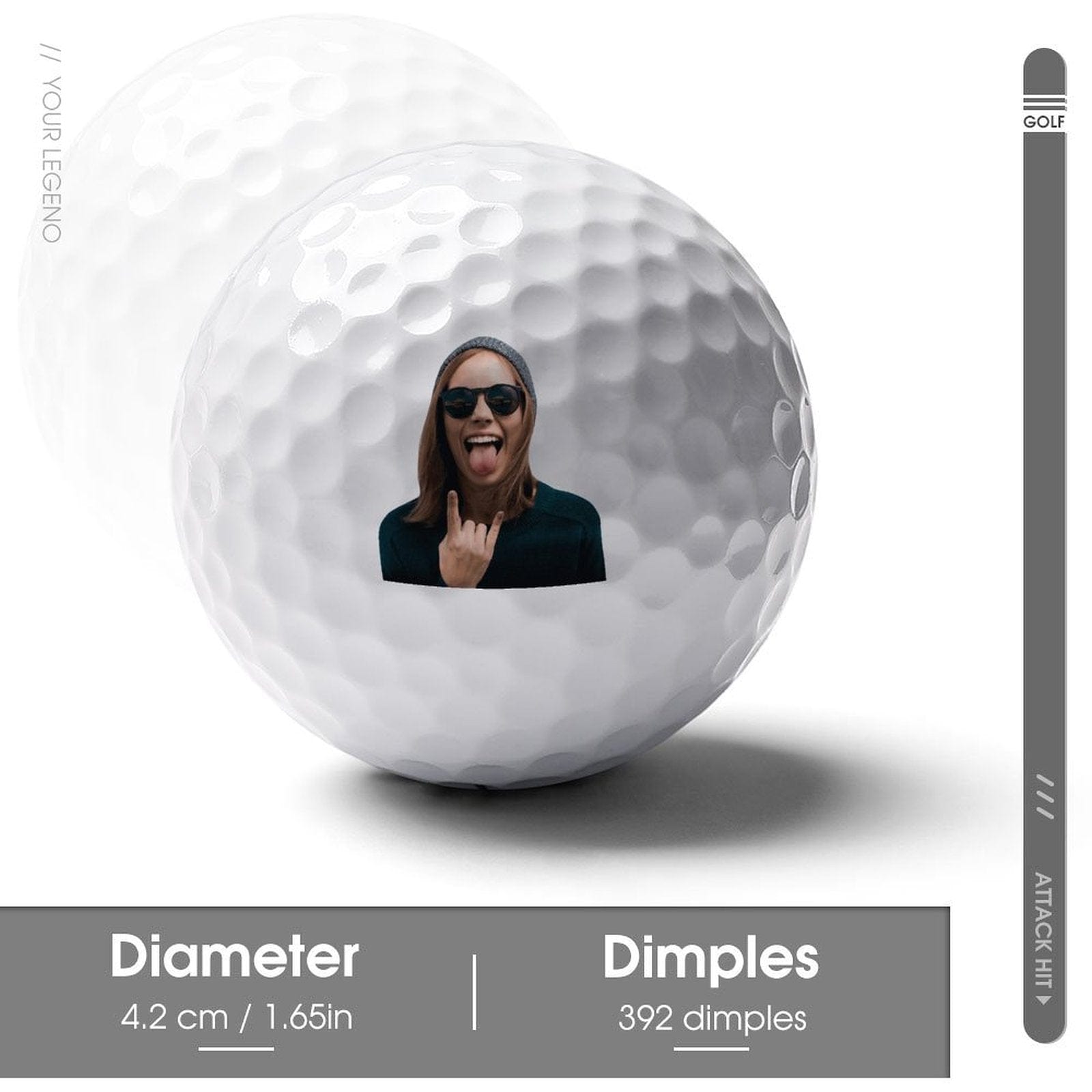 Custom Custom Face Funny Golf Balls I'd Tap That Fathers Day Golf Gift Golf Balls for Dad Personalized Funny Golf Balls Create Your Own Golf Balls - YesCustom