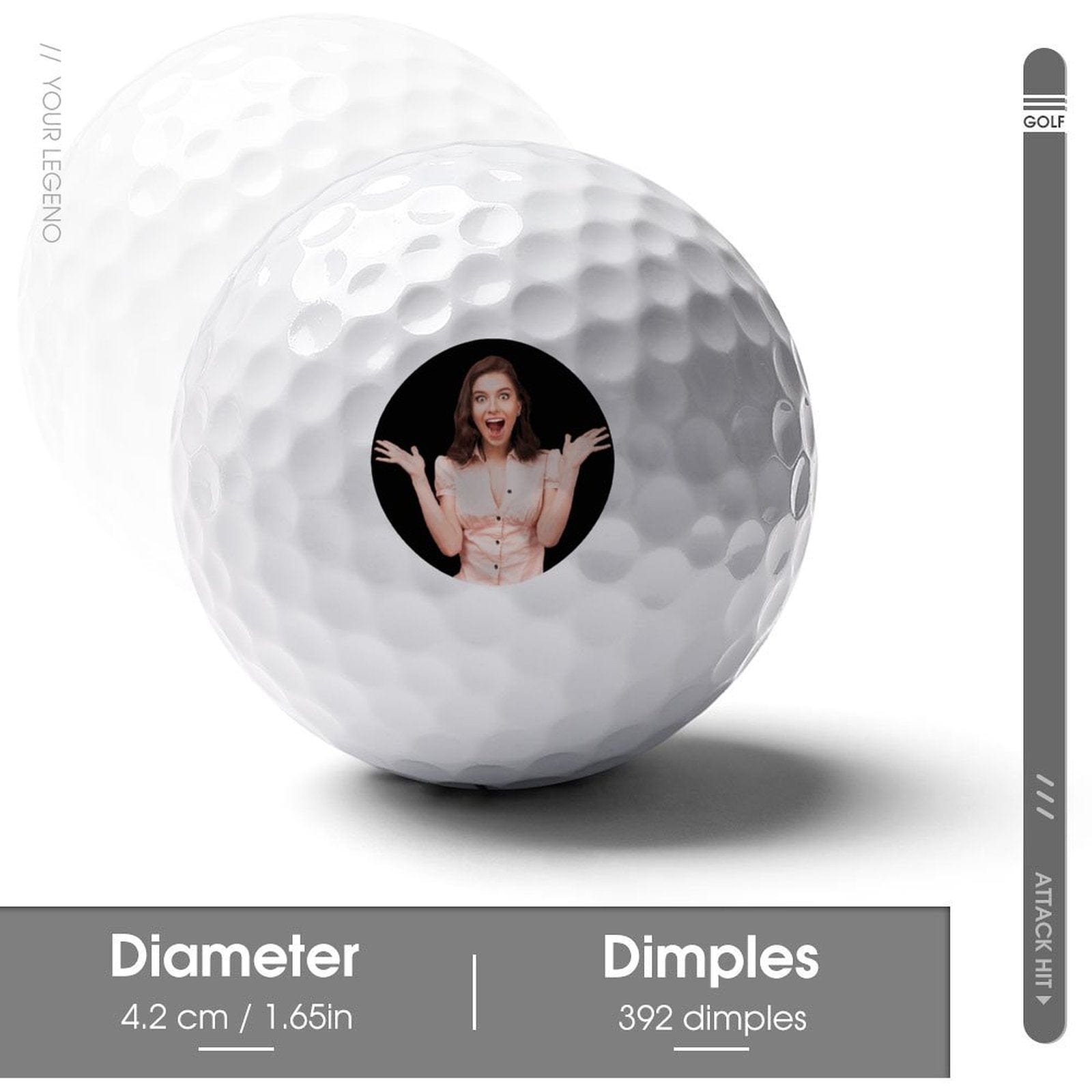 Custom Custom Face Funny Kiss Golf Balls Fathers Day Golf Gift Golf Balls for Dad Personalized Funny Golf Balls Create Your Own Golf Balls - YesCustom