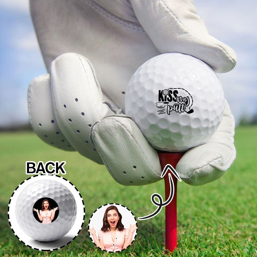 Custom Custom Face Funny Kiss Golf Balls Fathers Day Golf Gift Golf Balls for Dad Personalized Funny Golf Balls Create Your Own Golf Balls - YesCustom