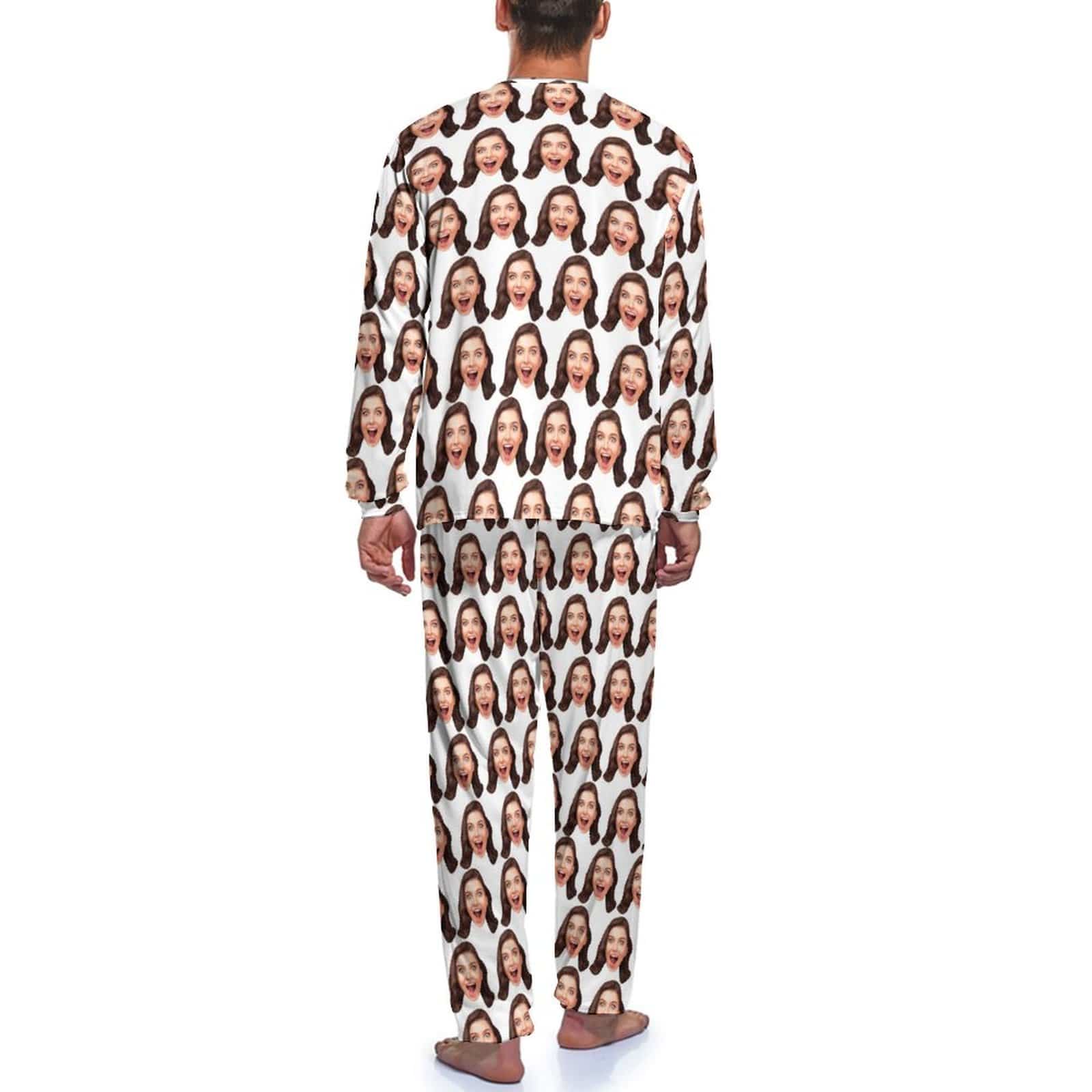 Custom Custom Face Girlfriend Pajamas for Men Personalized Men's Pajama Set Sleep or Loungewear For Him - YesCustom
