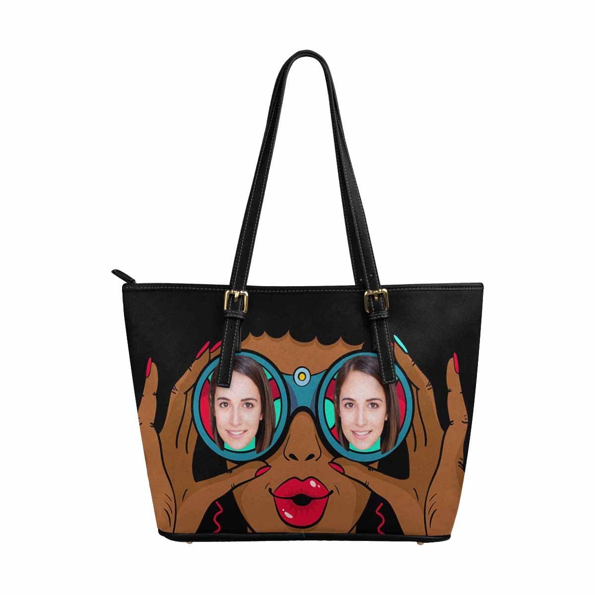 Custom Custom Face Glasses Tote Bag - YesCustom