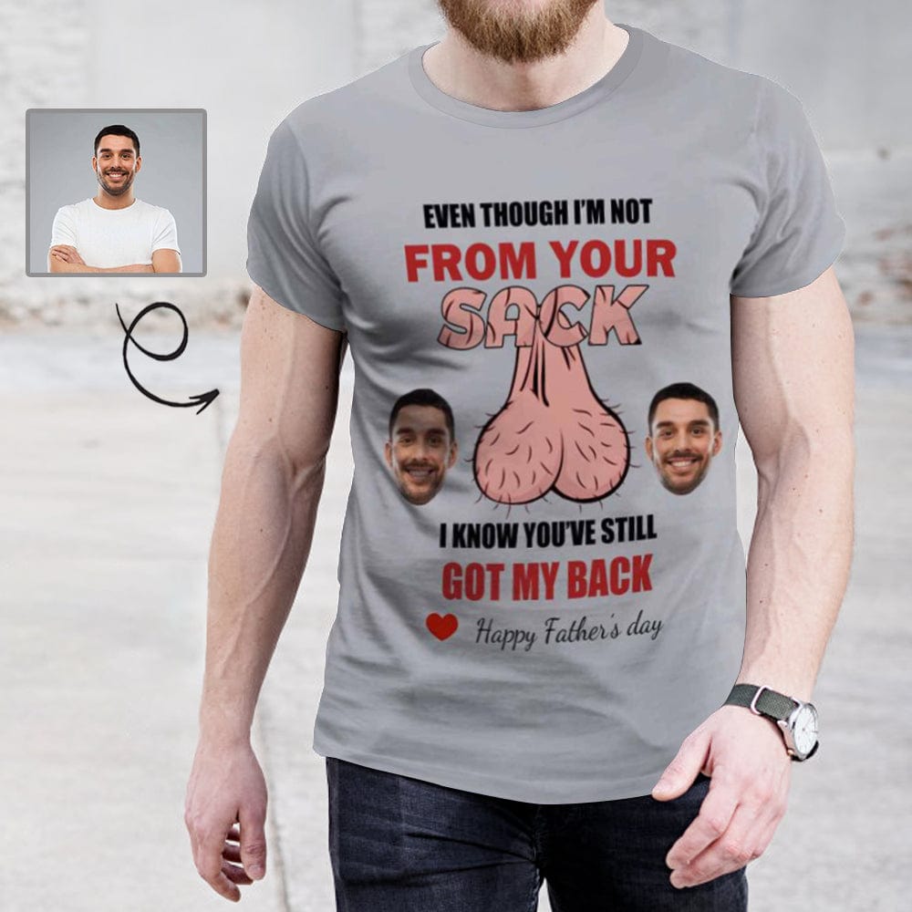 Custom Custom Face Got My Back Shirt with personalized pictures Men's All Over Print T-shirt for Father's Day - YesCustom