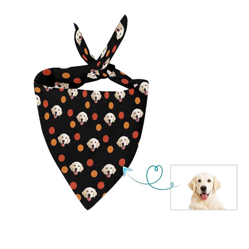 Custom Custom Face Halloween Color Pet Bandana - YesCustom