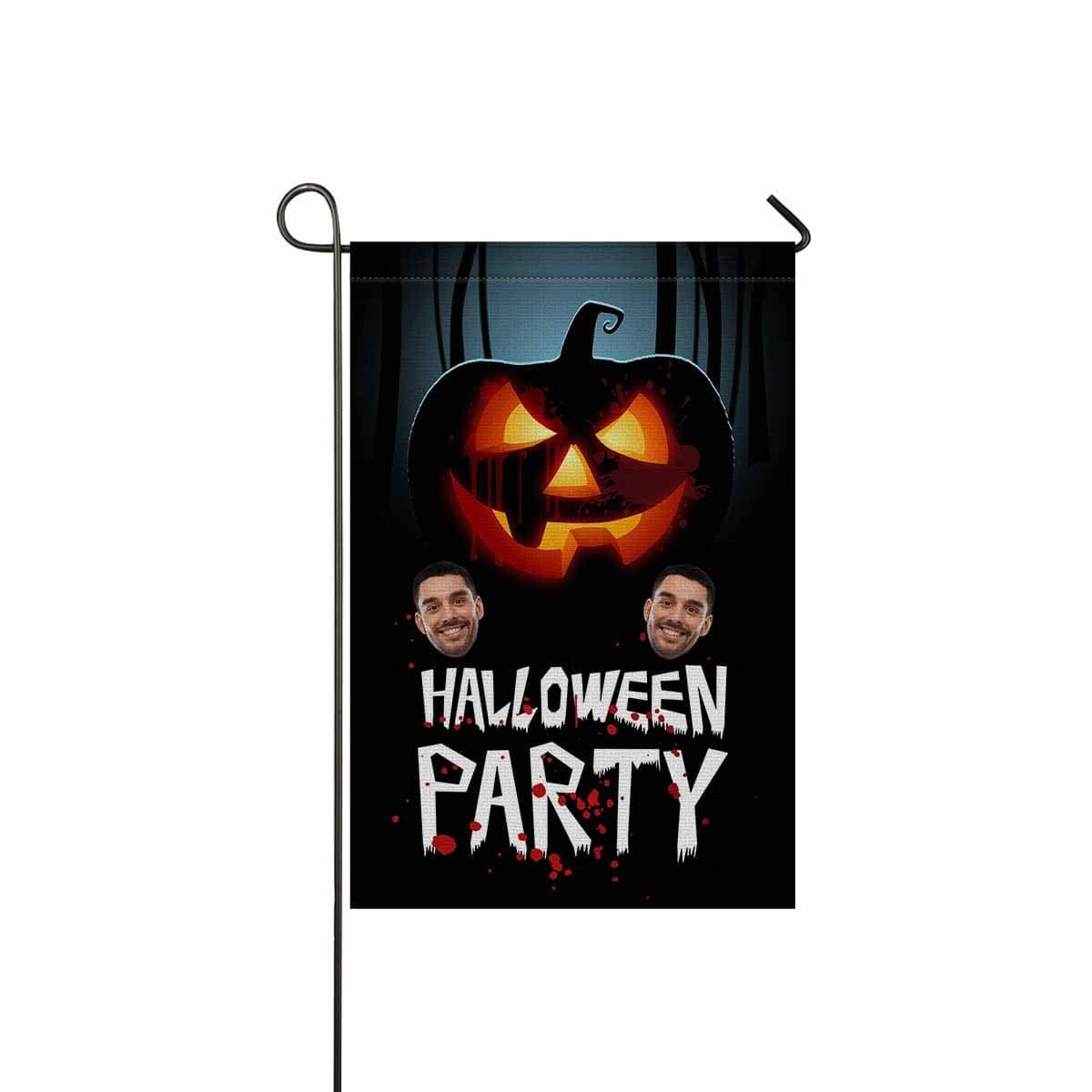 Custom Custom Face Halloween Party Garden Flag - YesCustom