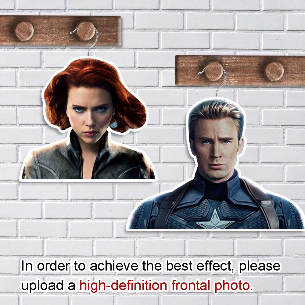 Custom Custom Face Hanger Design Your Idol Portrait Hanger Personalized Handmade Creative Gift - YesCustom