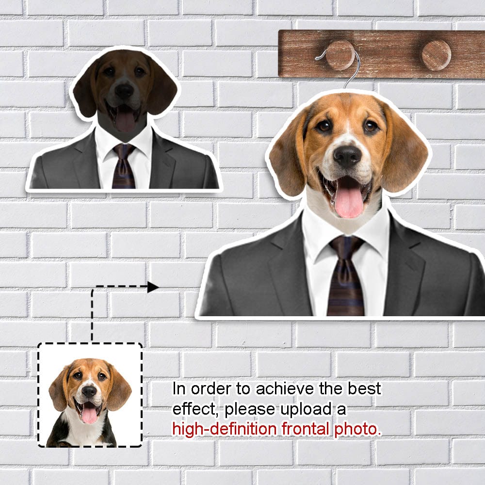 Custom Custom Face Hanger Suit Dog Hanger Personalized Celebrities's Photo Creative Gift - YesCustom