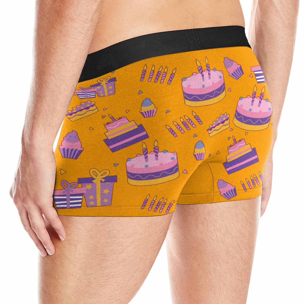 Custom Custom Face Happy Birthday Men's All-Over Print Boxer Briefs Design Your Own Personalized Underwear Gift for Him - YesCustom