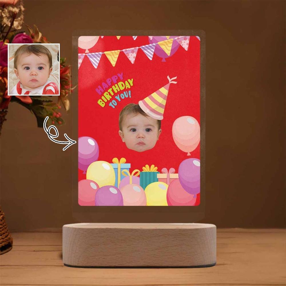Custom Custom Face Happy Clear Acrylic Plaque - YesCustom