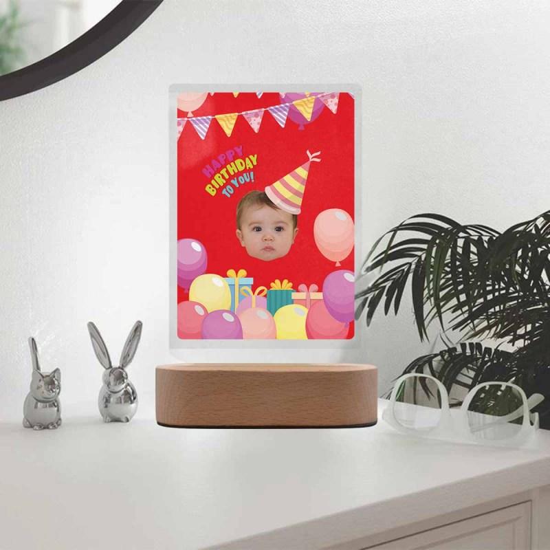 Custom Custom Face Happy Clear Acrylic Plaque - YesCustom