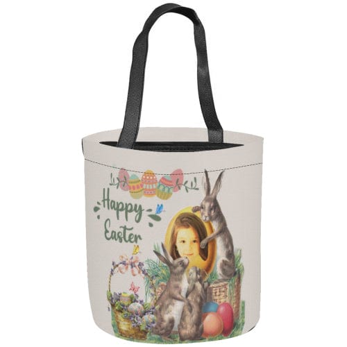 Custom Custom Face Happy Easter Basket Personalized Buny Egg Bags Kids Candy Easter Baskets - YesCustom