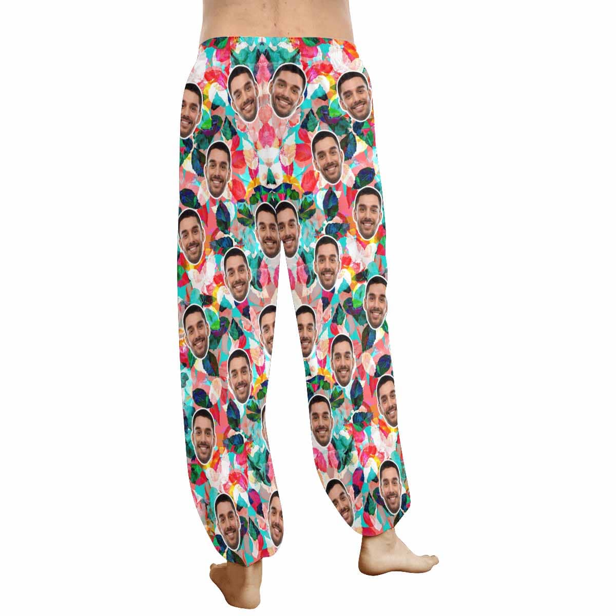 Custom Custom Face Harem Pants Colorful Unisex All Over Print Personalized Yoga Pants - YesCustom