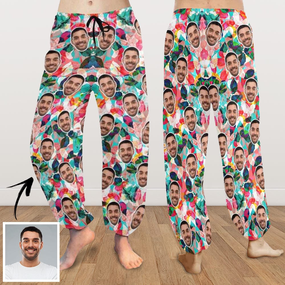 Custom Custom Face Harem Pants Colorful Unisex All Over Print Personalized Yoga Pants - YesCustom