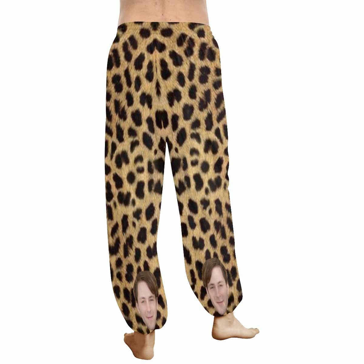 Custom Custom Face Harem Pants Leopard Print Unisex All Over Print Personalized Yoga Pants - YesCustom