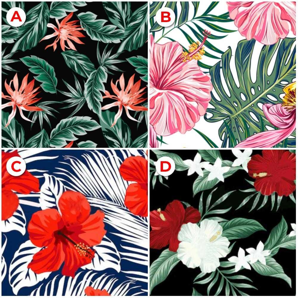 Custom Custom Face Hawaiian Shirt Red Flower Leaves Aloha Shirts for Boyfriend/Husband Birthday Vacation Party Gift - YesCustom