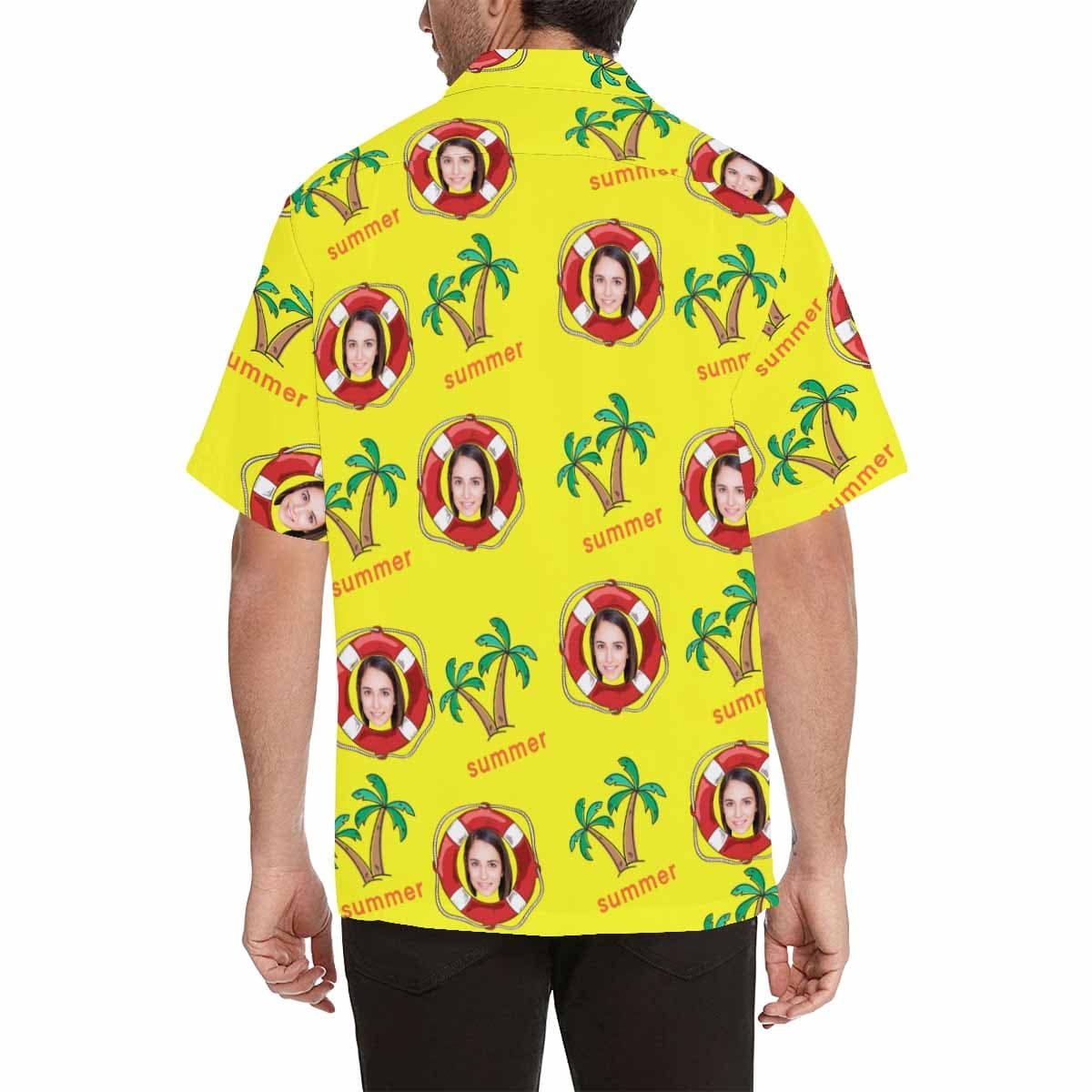 Custom Custom Face Hawaiian Shirt Summer Customize Your Own Aloha Shirt Hawaiian Shirt With Face on It for Lover Gift - YesCustom