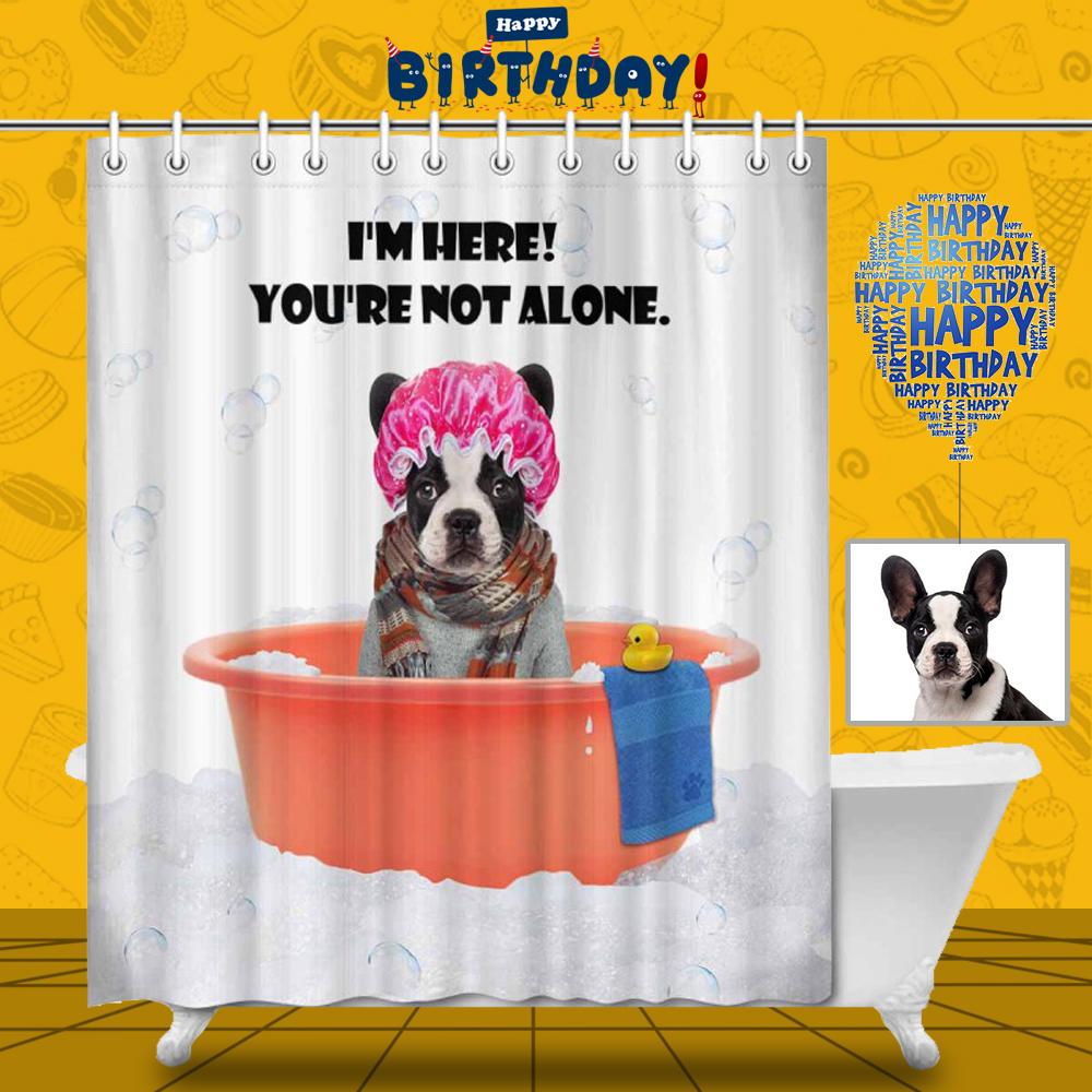 Custom Custom Face I'm Here Shower Curtain 66"x72" - YesCustom