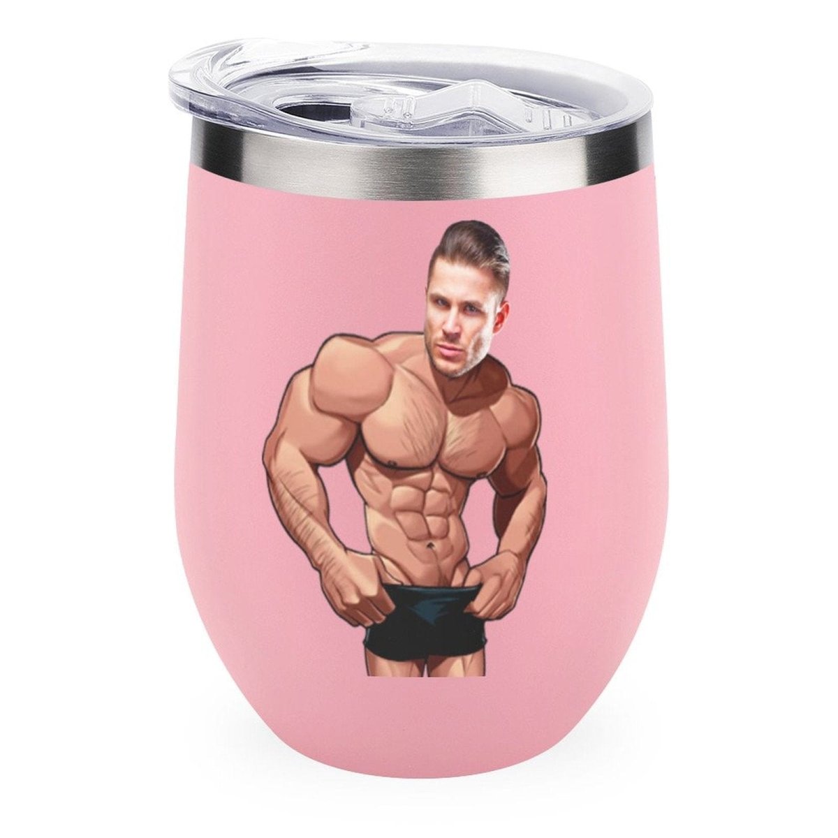 Custom Custom Face Insulated Wine Tumbler 12OZ Personalized Stainles Steel Tumbler Travel Coffee Mug Gifts for Friends Family - YesCustom