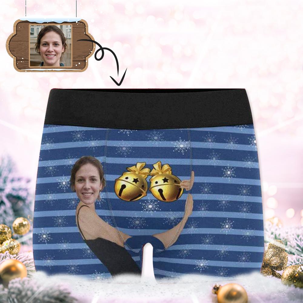 Custom Custom Face Jingle My Bells Men's All-Over Print Boxer Briefs Create Your Own Underwear for Him - YesCustom