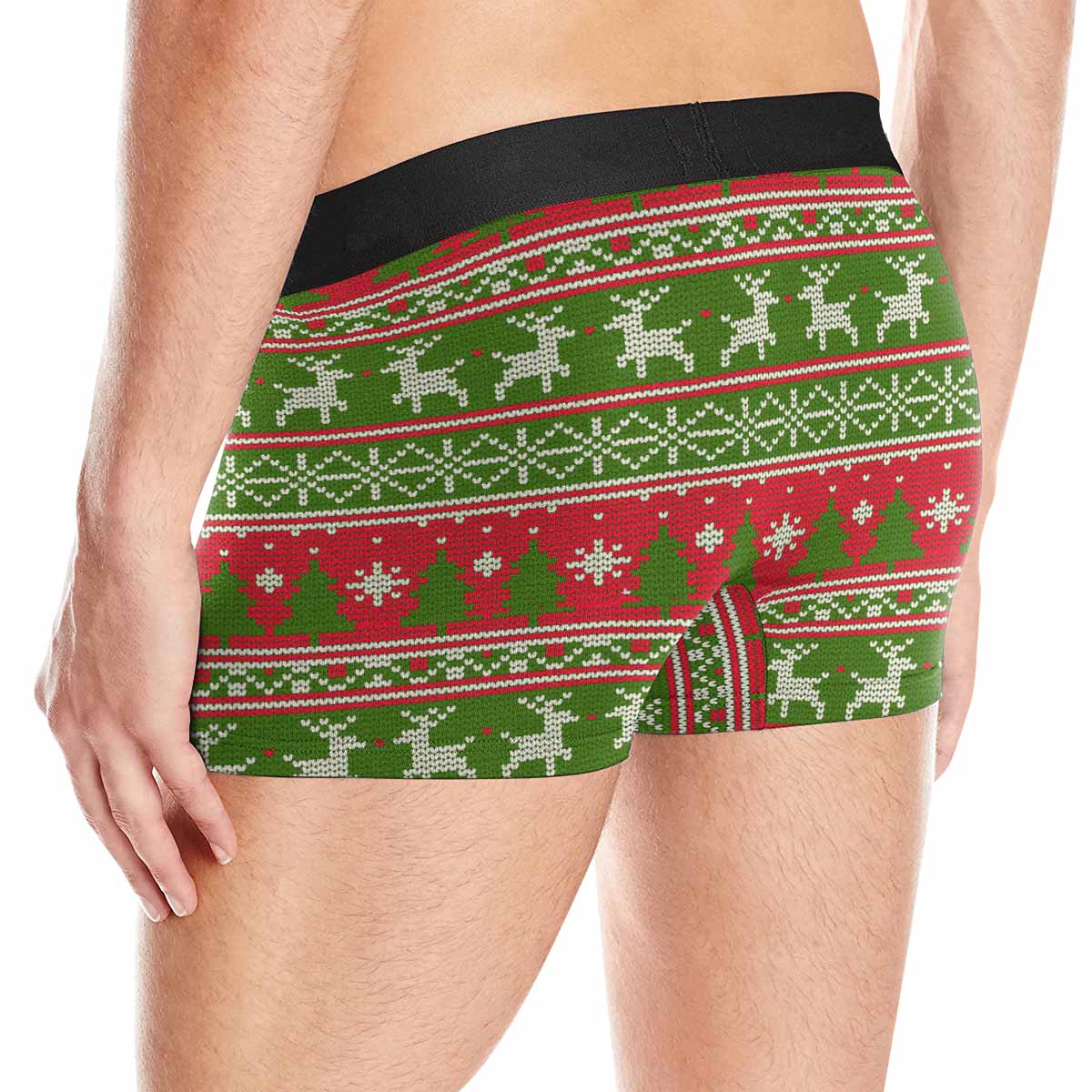 Custom Custom Face Jingle My Bells Men's Boxer Briefs Print Your Own Personalized Underwear for Him - YesCustom
