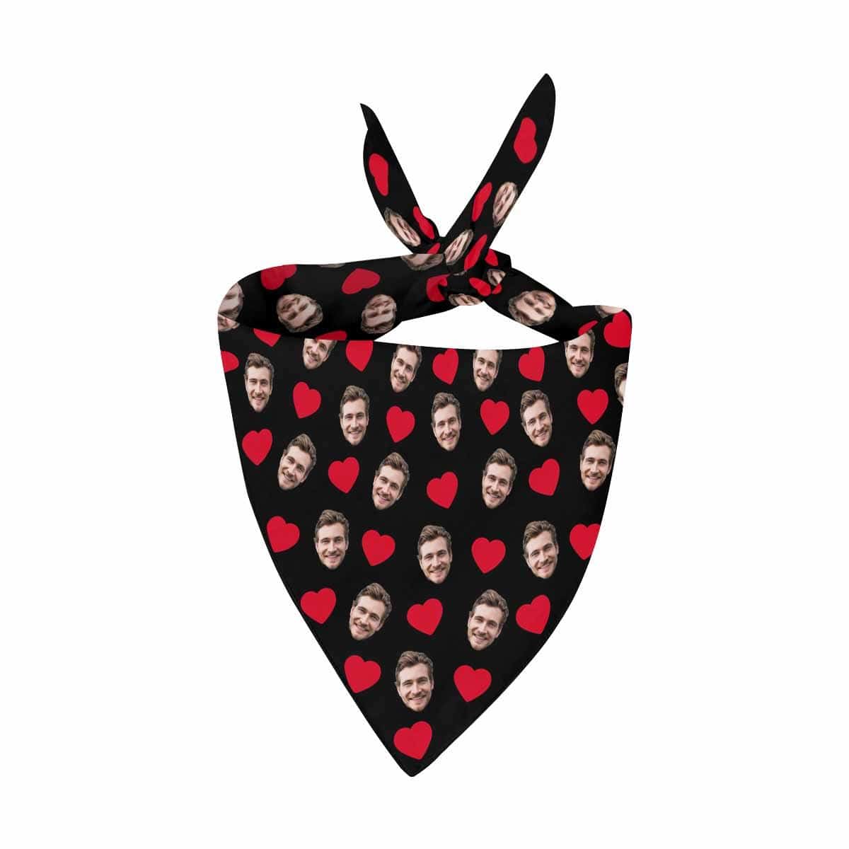 Custom Custom Face Love Heart Pet Bandana - YesCustom
