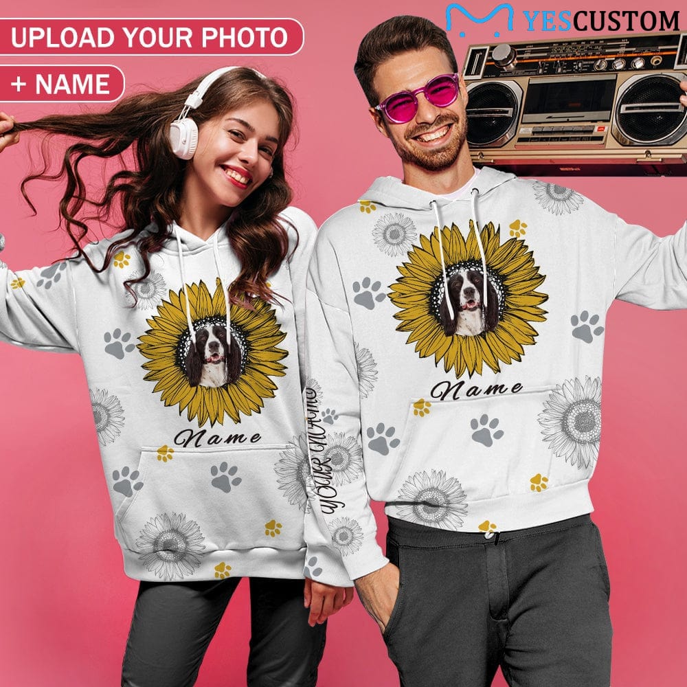 Custom Custom Face & Name Hoodie Personalized Pet Face Unisex Loose Over Size Cool Hoodie Designs Custom Top Outfits - YesCustom