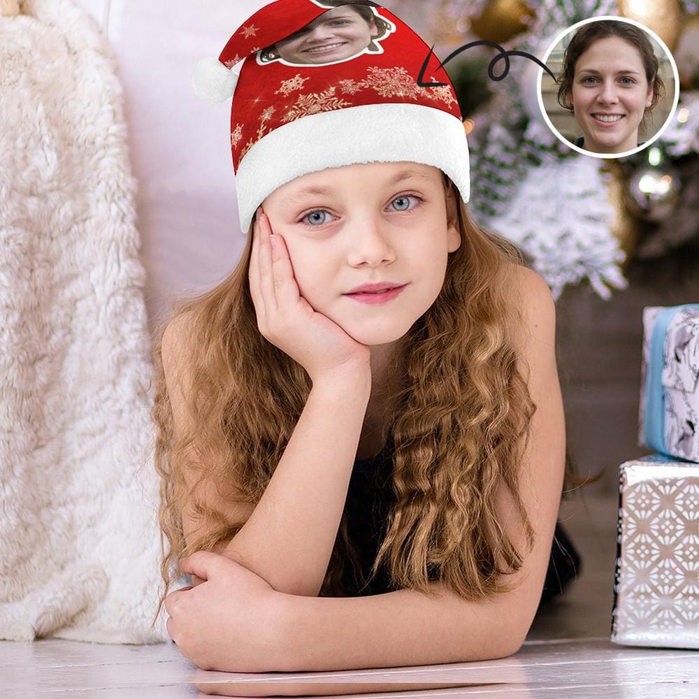 Custom Custom Face Snowflake Family Christmas Hat - YesCustom