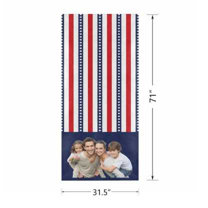 Custom #Family Summer Travel Outfits-Custom Face Stars and Stripes Summer Travels Outfits Family Matching Swimsuit Bikini Set & Swim Trunks & Beach Towel - YesCustom