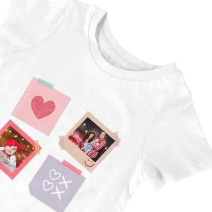 Custom #For 0-2T-Custom 2 Photos Baby Short Sleeve Rompers 100% Organic Cotton Jumpsuit One-piece Coverall and Layette Set - YesCustom