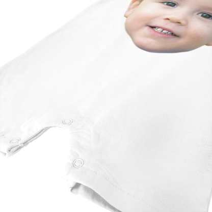 Custom #For 0-2T-Custom Face Baby Short Sleeve Rompers 100% Organic Cotton Jumpsuit One-piece Coverall and Layette Set - YesCustom
