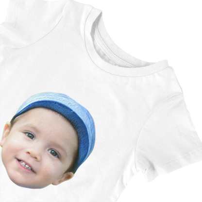 Custom #For 0-2T-Custom Face Baby Short Sleeve Rompers 100% Organic Cotton Jumpsuit One-piece Coverall and Layette Set - YesCustom