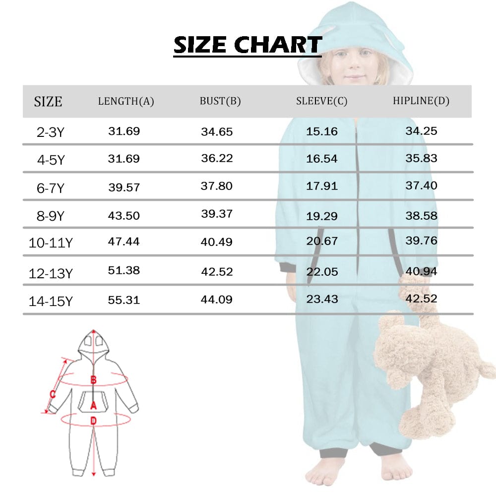 Custom #For 2-15Y-Custom Face Donut Children's Coral Fleece Comfortable And Warm Zipper Onesie Pajamas One Piece Sleepwear - YesCustom