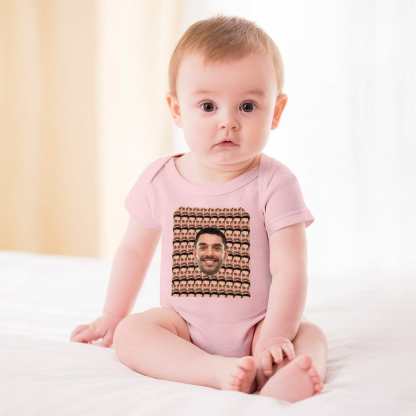 Custom #For 3M-2T Custom Face My Darling Bubble Romper Baby Jumpsuit Personalized Newborn Baby Bodysuit Girls Boys - YesCustom