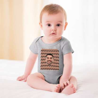 Custom #For 3M-2T Custom Face My Darling Bubble Romper Baby Jumpsuit Personalized Newborn Baby Bodysuit Girls Boys - YesCustom