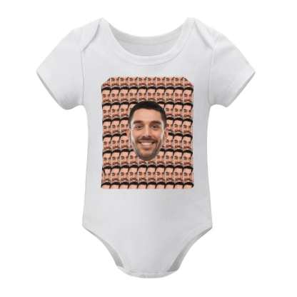 Custom #For 3M-2T Custom Face My Darling Bubble Romper Baby Jumpsuit Personalized Newborn Baby Bodysuit Girls Boys - YesCustom