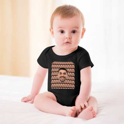 Custom #For 3M-2T Custom Face My Darling Bubble Romper Baby Jumpsuit Personalized Newborn Baby Bodysuit Girls Boys - YesCustom