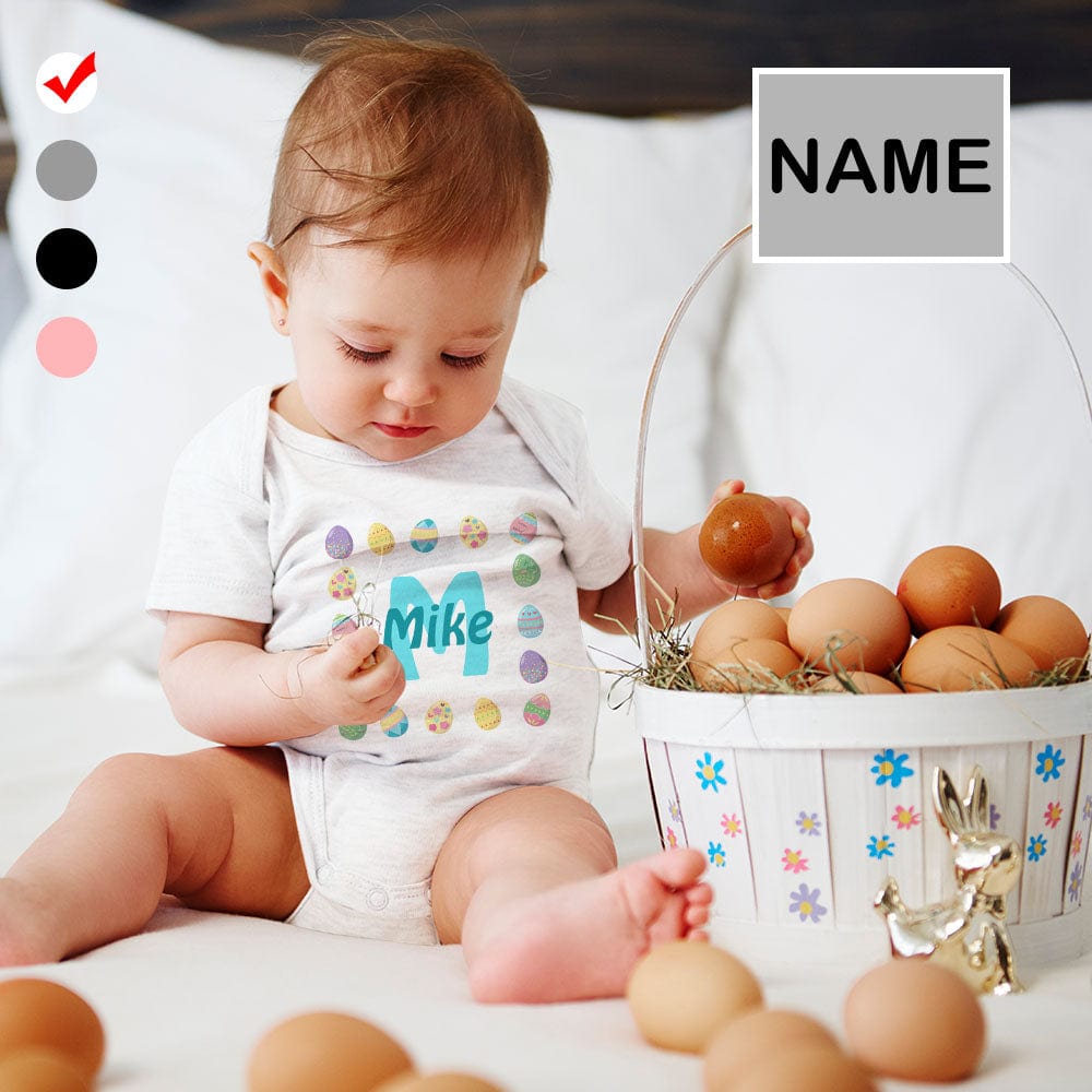 Custom #For 3M-2T Custom Name Childlike Egg Newborn Baby Bodysuit Girls Boys Baby Jumpsuit Personalized Summer Bubble Romper - YesCustom