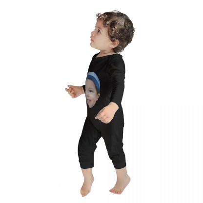 Custom #For 6M-2T-Custom Face Baby Long Sleeve Rompers 100% Organic Cotton Jumpsuit One-piece Coverall and Layette Set - YesCustom