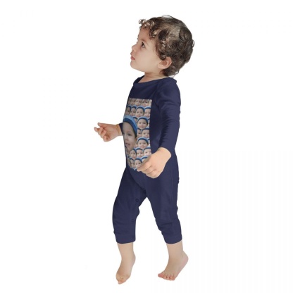 Custom #For 6M-2T-Custom Seamless Face Baby Long Sleeve Rompers 100% Organic Cotton Jumpsuit One-piece Coverall and Layette Set - YesCustom