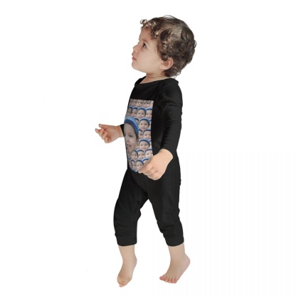 Custom #For 6M-2T-Custom Seamless Face Baby Long Sleeve Rompers 100% Organic Cotton Jumpsuit One-piece Coverall and Layette Set - YesCustom