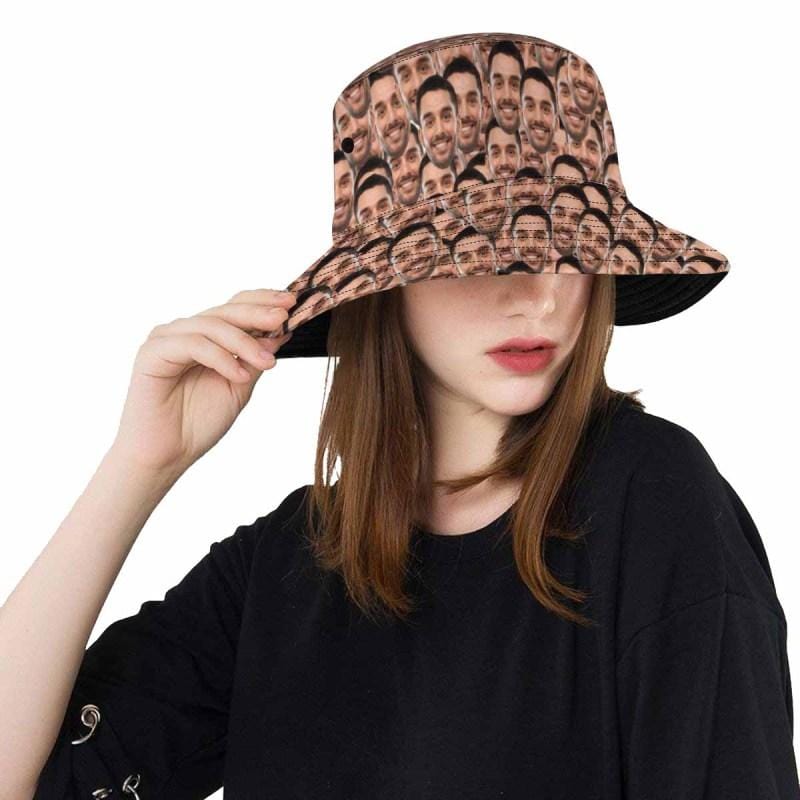 Custom Face Seamless Photo Unisex All Over Print Bucket Hat
