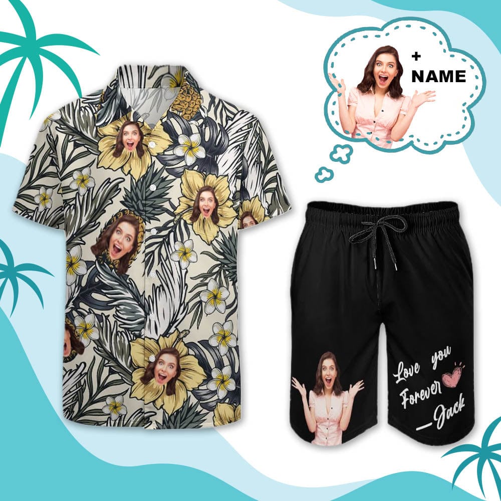 hawaiian shirt with face