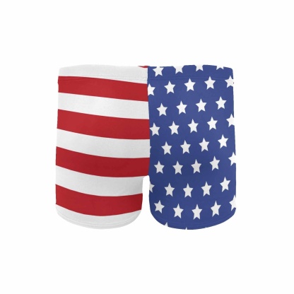 Custom #Independence Day#American Flag Men's Athletic Swim Jammers Quick Dry Waterproof Compression Square Leg Swim Briefs Swimsuit - YesCustom