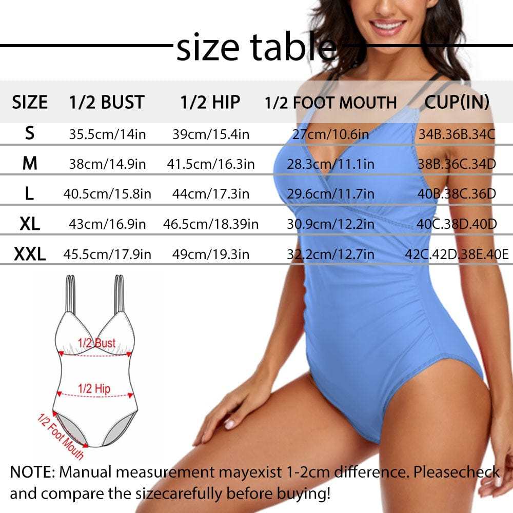 Custom #July 4-4th of July Custom Face Stripe Flag Swimsuit Personalized Women's One Piece Swimsuit - YesCustom